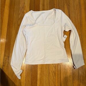 Old Navy White Long Sleeve Tee